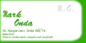 mark onda business card